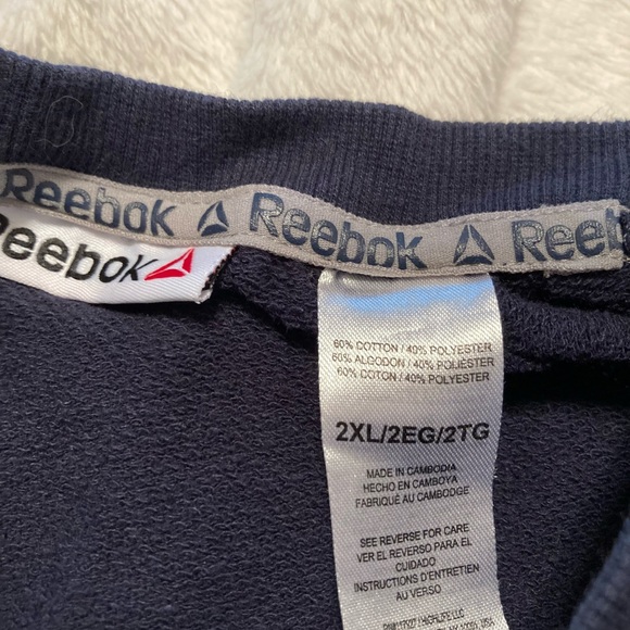 Mens navy Reebok crewneck sweatshirt size 2XL - Picture 5 of 6